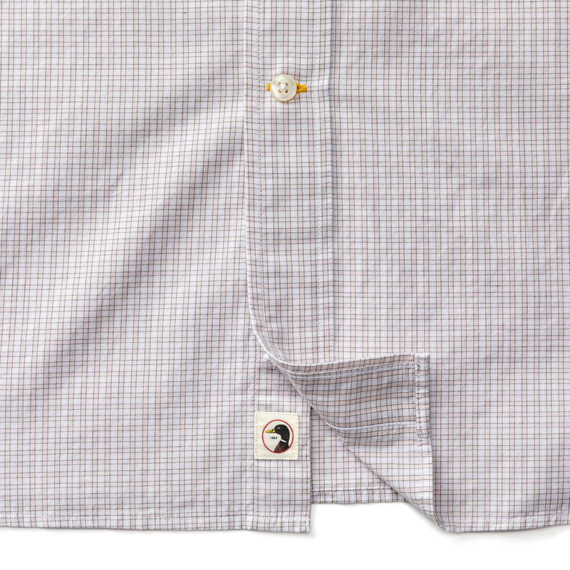 Cotton Cashmere Poplin Sport Shirt - Brook Plaid - Pale Pink