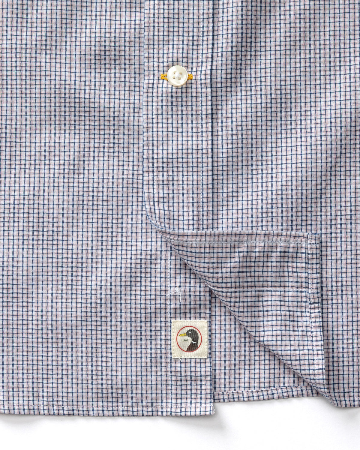 Cotton Cashmere Poplin Sport Shirt - Baltic Plaid - Lavender Blush