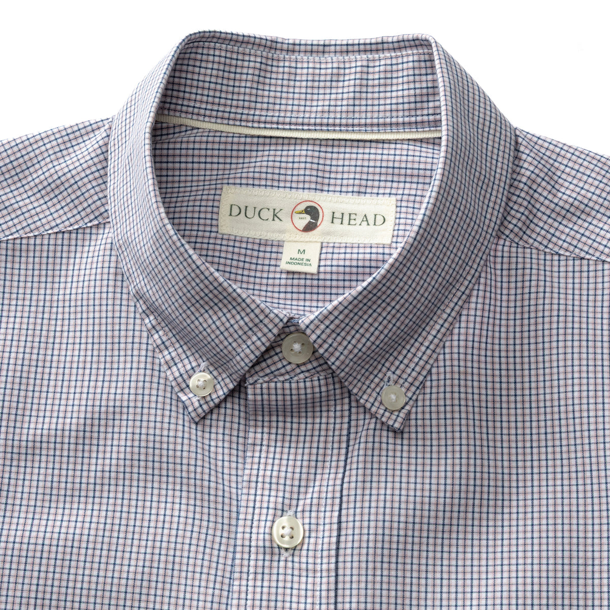 Cotton Cashmere Poplin Sport Shirt - Baltic Plaid - Lavender Blush