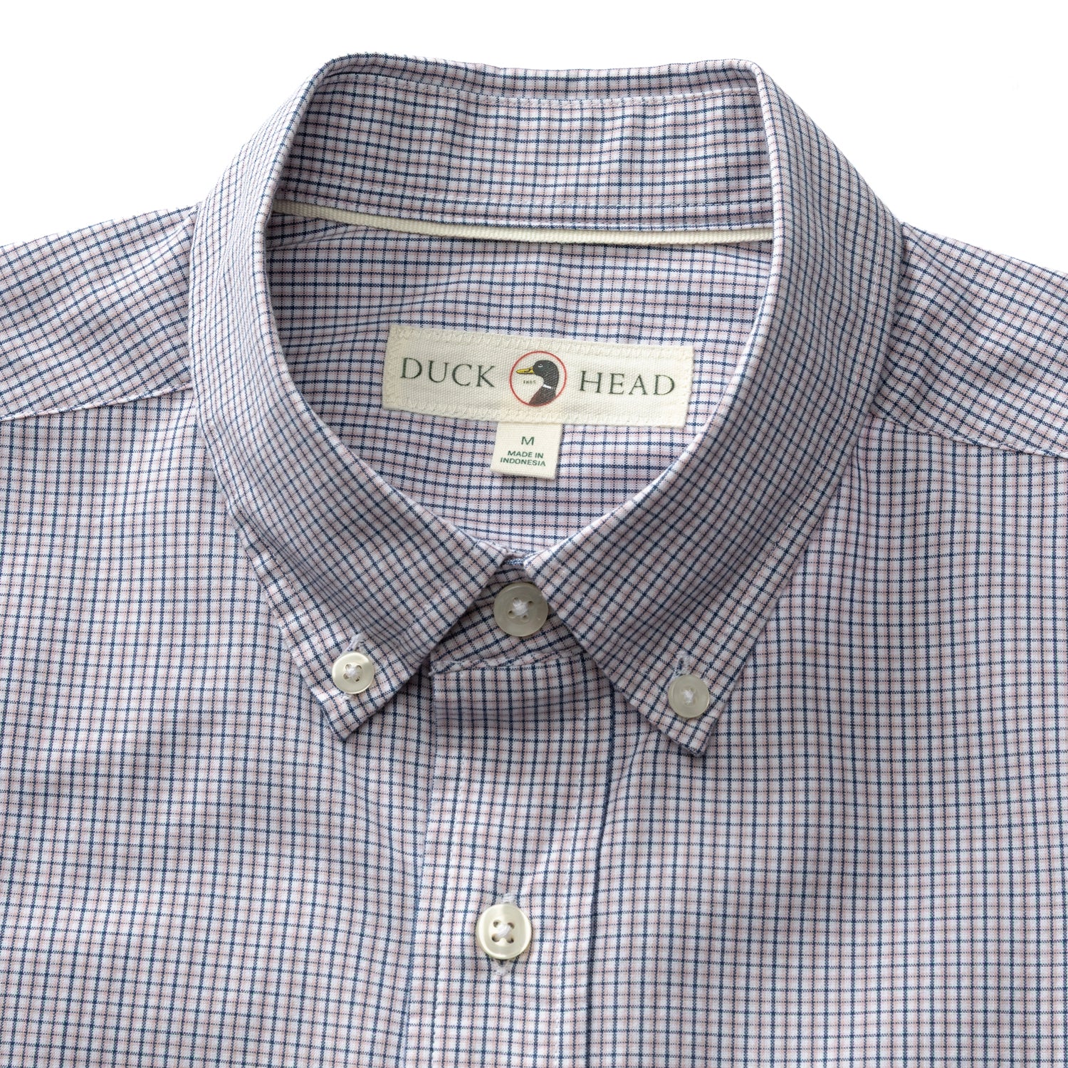 Cotton Cashmere Poplin Sport Shirt - Baltic Plaid - Lavender Blush