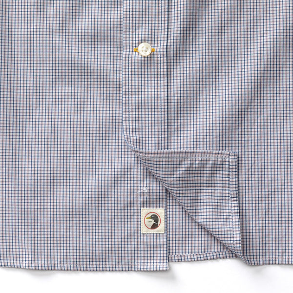 Cotton Cashmere Poplin Sport Shirt - Baltic Plaid - Lavender Blush