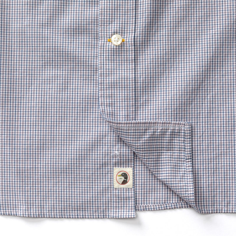 Cotton Cashmere Poplin Sport Shirt - Baltic Plaid - Lavender Blush