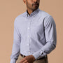 Cotton Cashmere Poplin Sport Shirt - Baltic Plaid - Lavender Blush