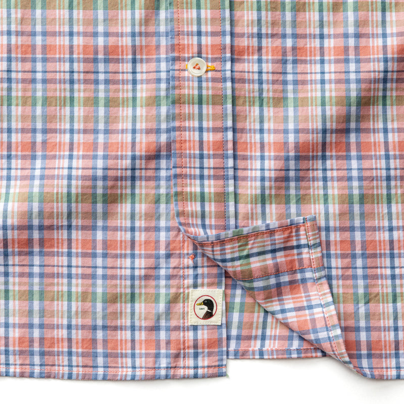 Cotton Twill Sport Shirt - Pratt Plaid - Rosewood
