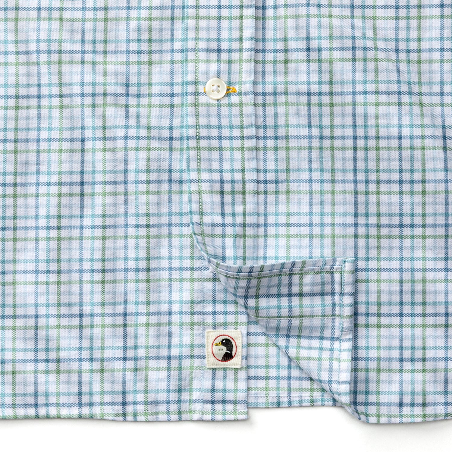 Cotton Oxford Sport Shirt - Cooke Plaid - Aspen Green