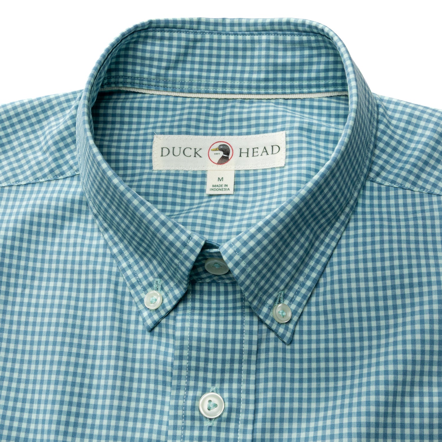 Performance Poplin Sport Shirt - Lyle Gingham - Seafoam Green