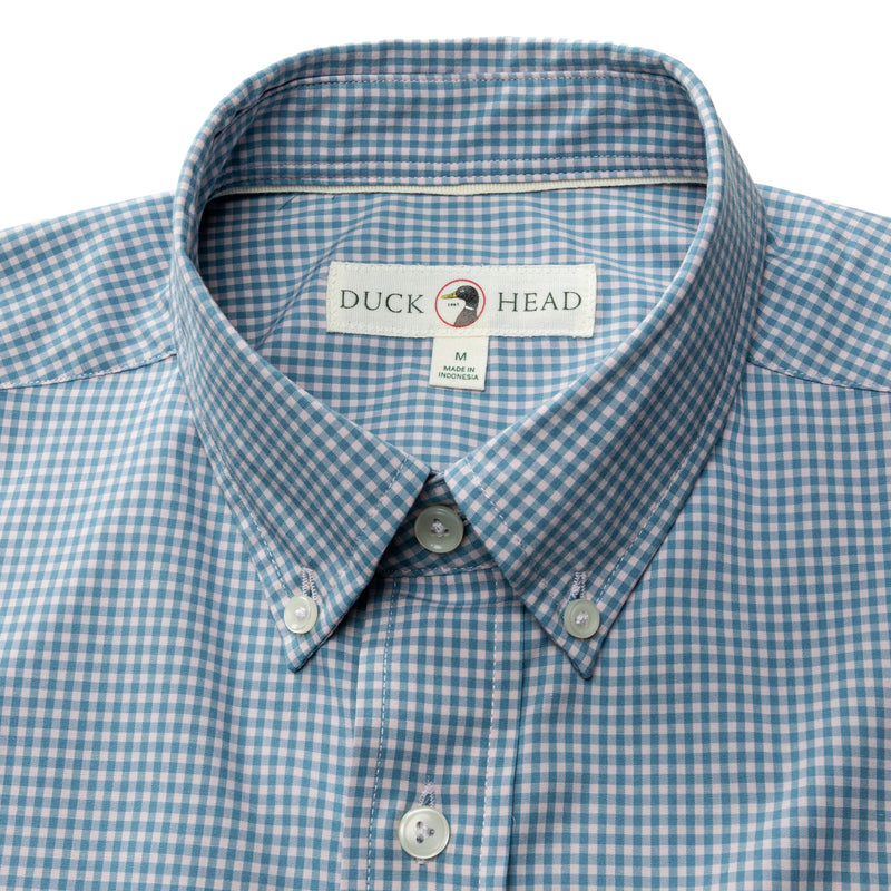 Performance Poplin Sport Shirt - Lyle Gingham - Pale Pink
