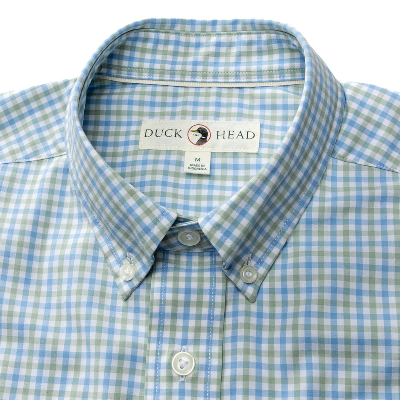 Performance Poplin Sport Shirt - Shaw Gingham - Sage