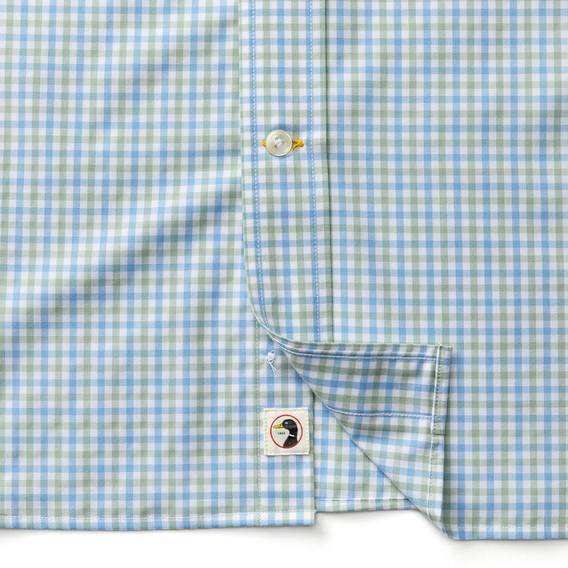 Performance Poplin Sport Shirt - Shaw Gingham - Sage