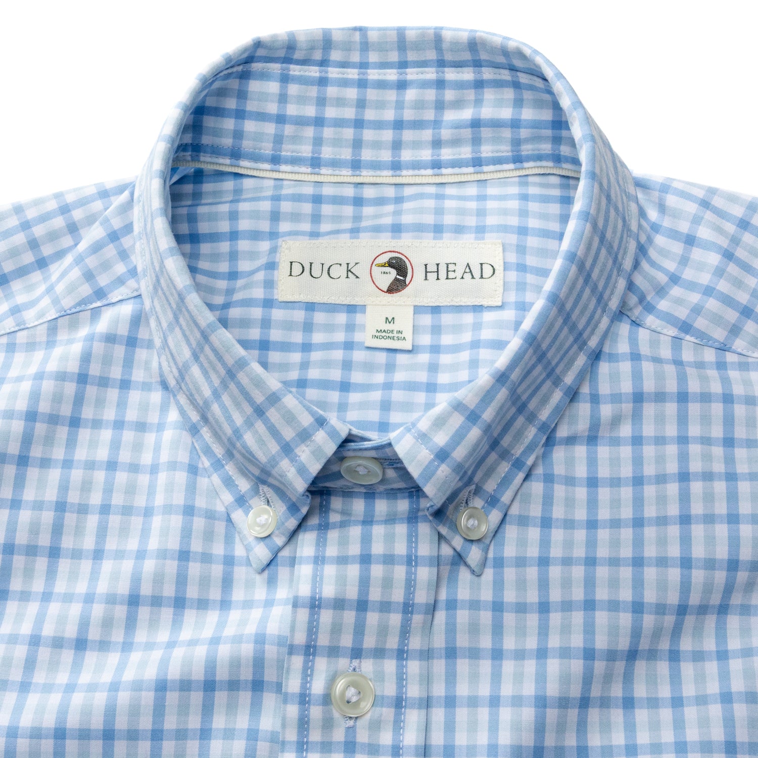 Performance Poplin Sport Shirt - Shaw Gingham - Sky Blue