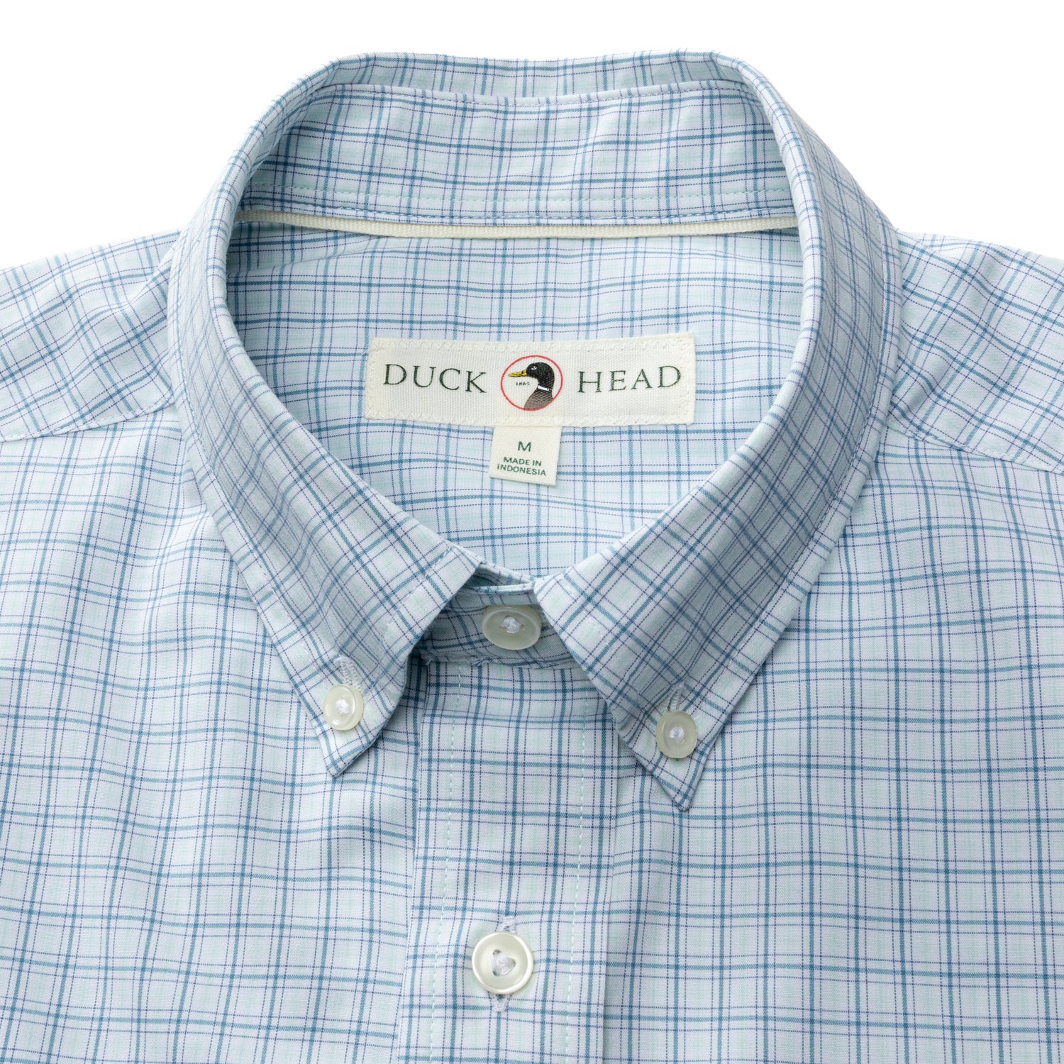 Performance Poplin Sport Shirt - Stokes Plaid - Seafoam Green