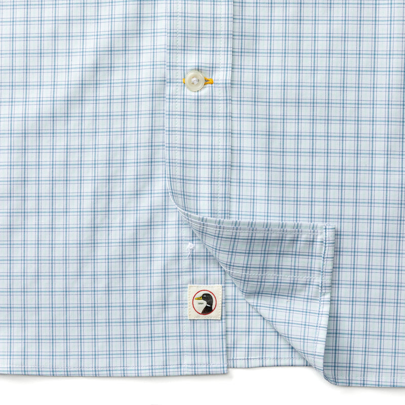 Performance Poplin Sport Shirt - Stokes Plaid - Seafoam Green