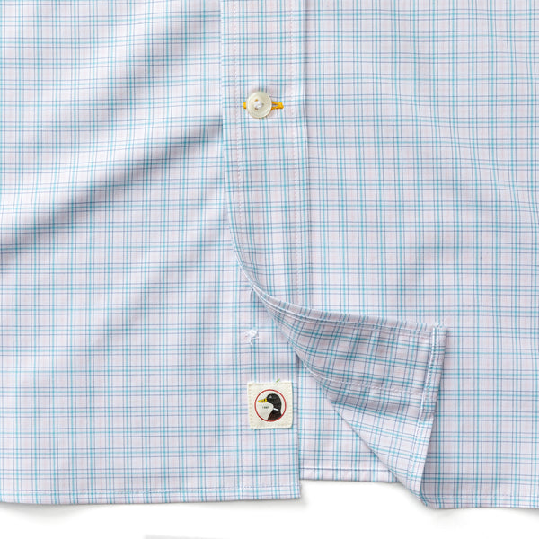 Performance Poplin Sport Shirt - Stokes Plaid - Pale Pink