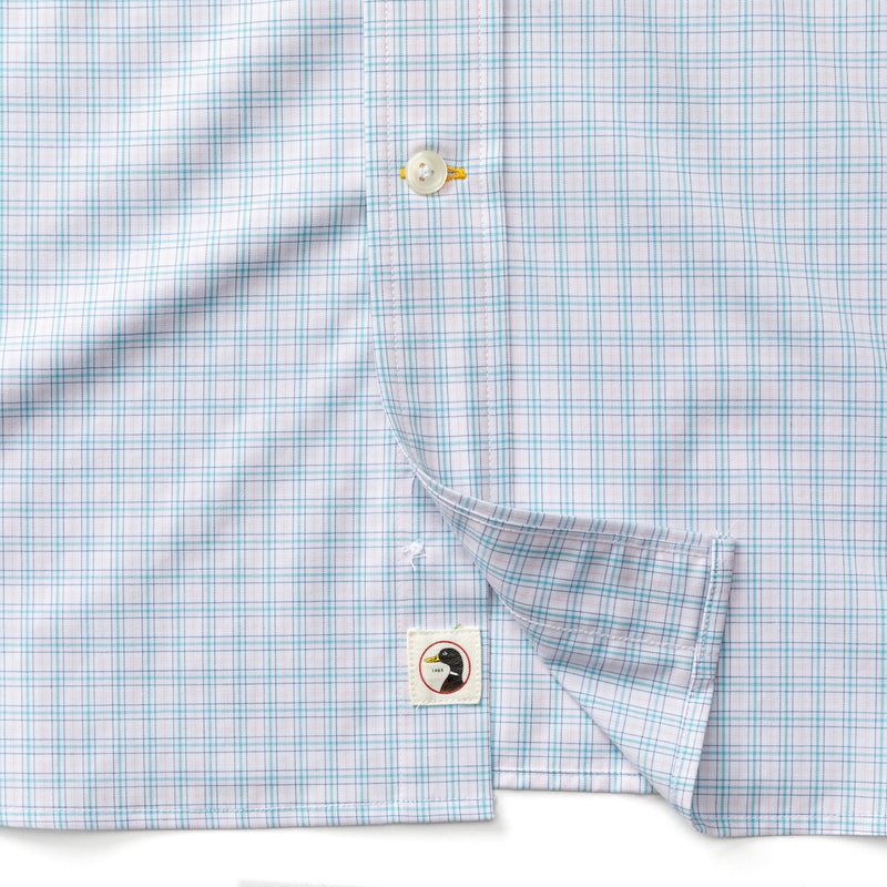 Performance Poplin Sport Shirt - Stokes Plaid - Pale Pink