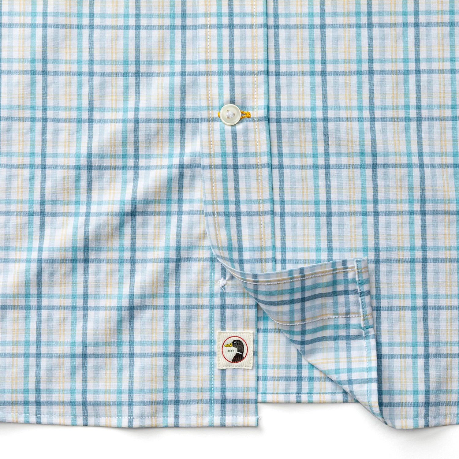 Performance Poplin Sport Shirt - Brody Plaid - Yellow