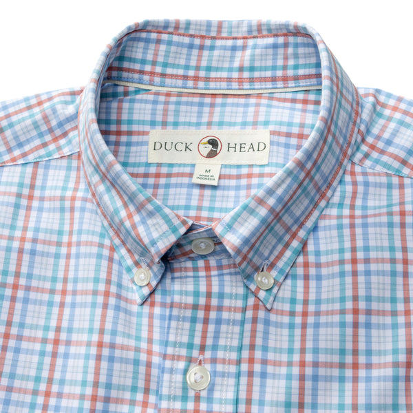 Performance Poplin Sport Shirt - Brody Plaid - Rosewood