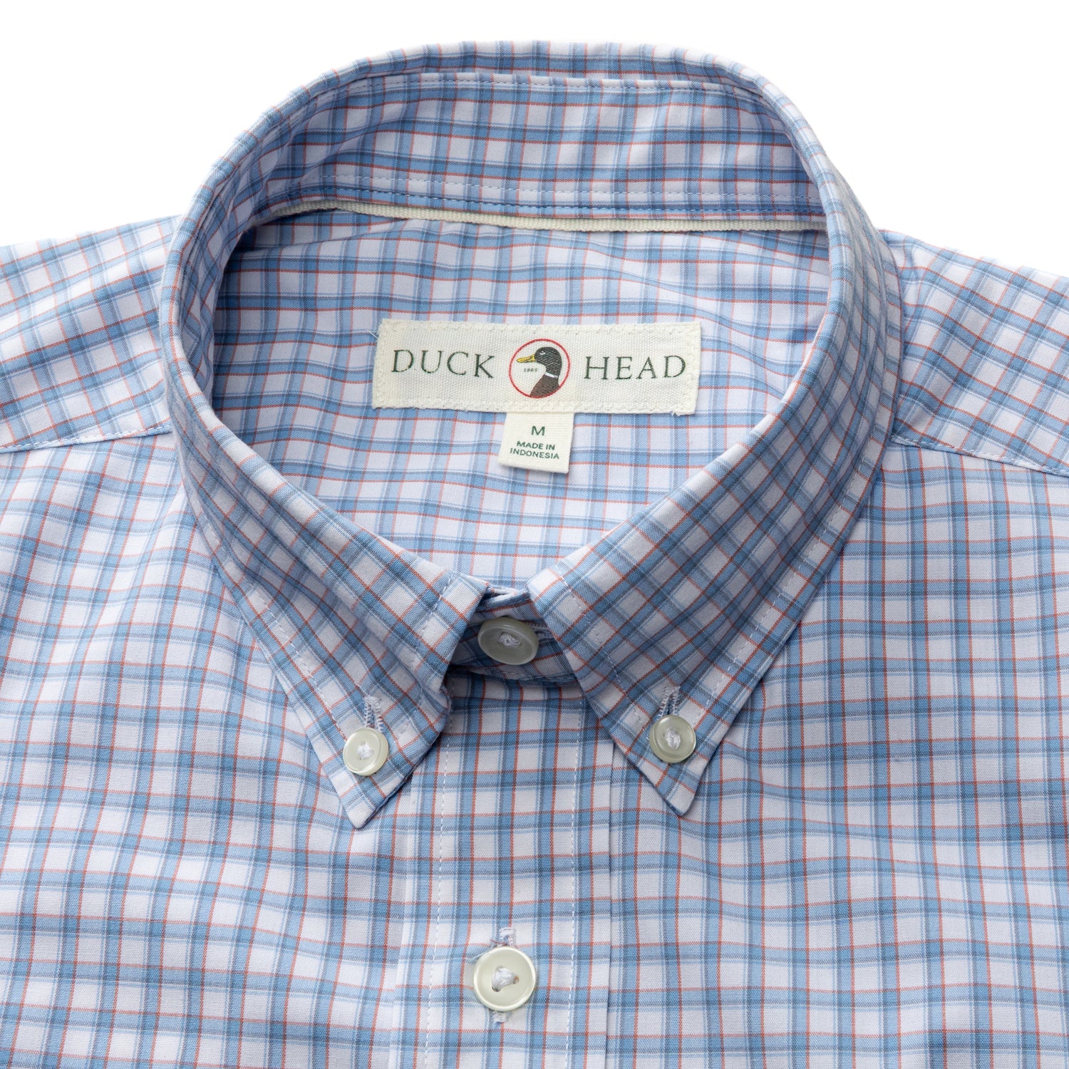 Performance Poplin Sport Shirt - Quinn Plaid - Serenity Blue