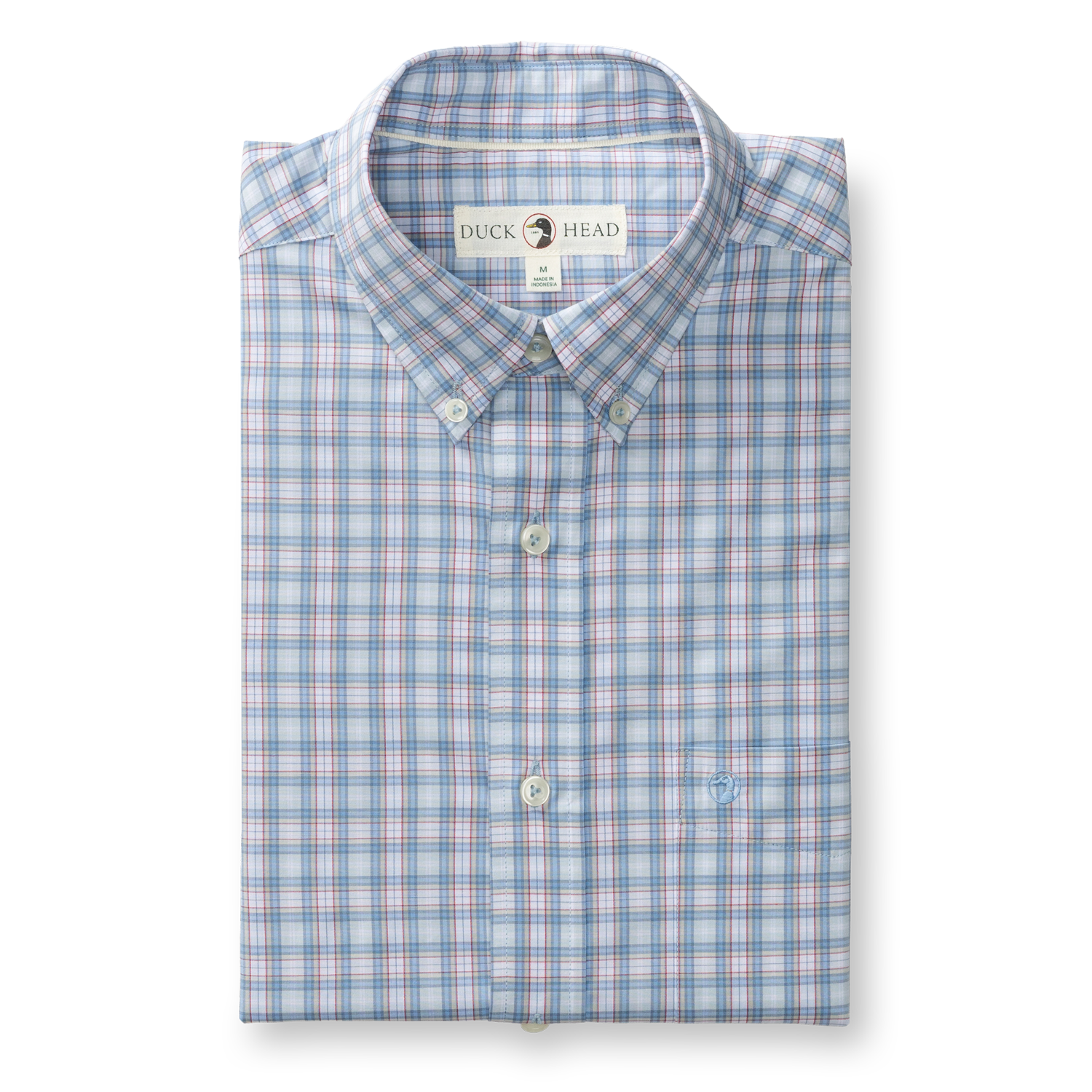 Performance Poplin Sport Shirt - Mayville Plaid - Light Blue