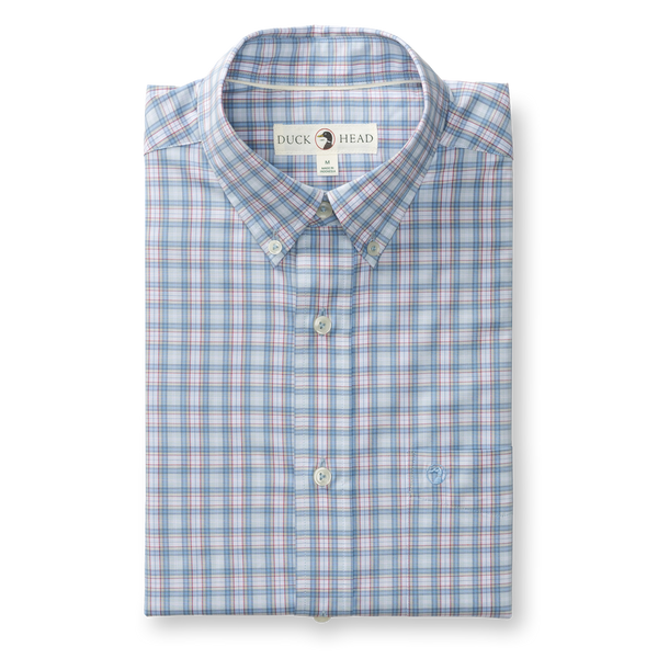 Performance Poplin Sport Shirt - Mayville Plaid - Light Blue