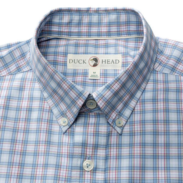 Performance Poplin Sport Shirt - Mayville Plaid - Light Blue
