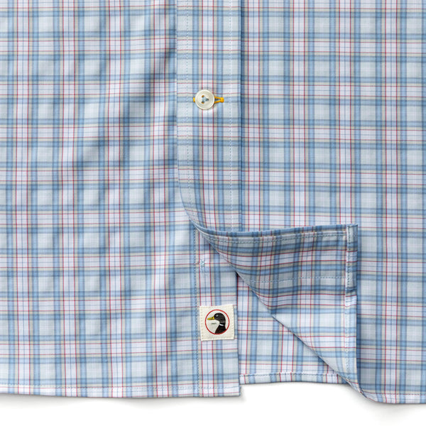 Performance Poplin Sport Shirt - Mayville Plaid - Light Blue
