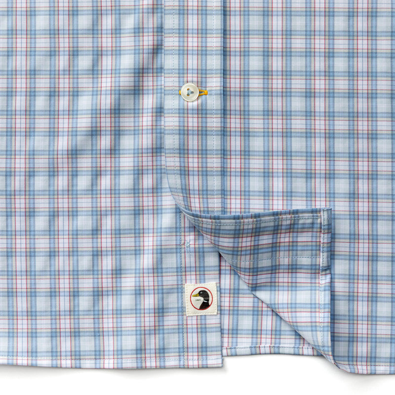 Performance Poplin Sport Shirt - Mayville Plaid - Light Blue