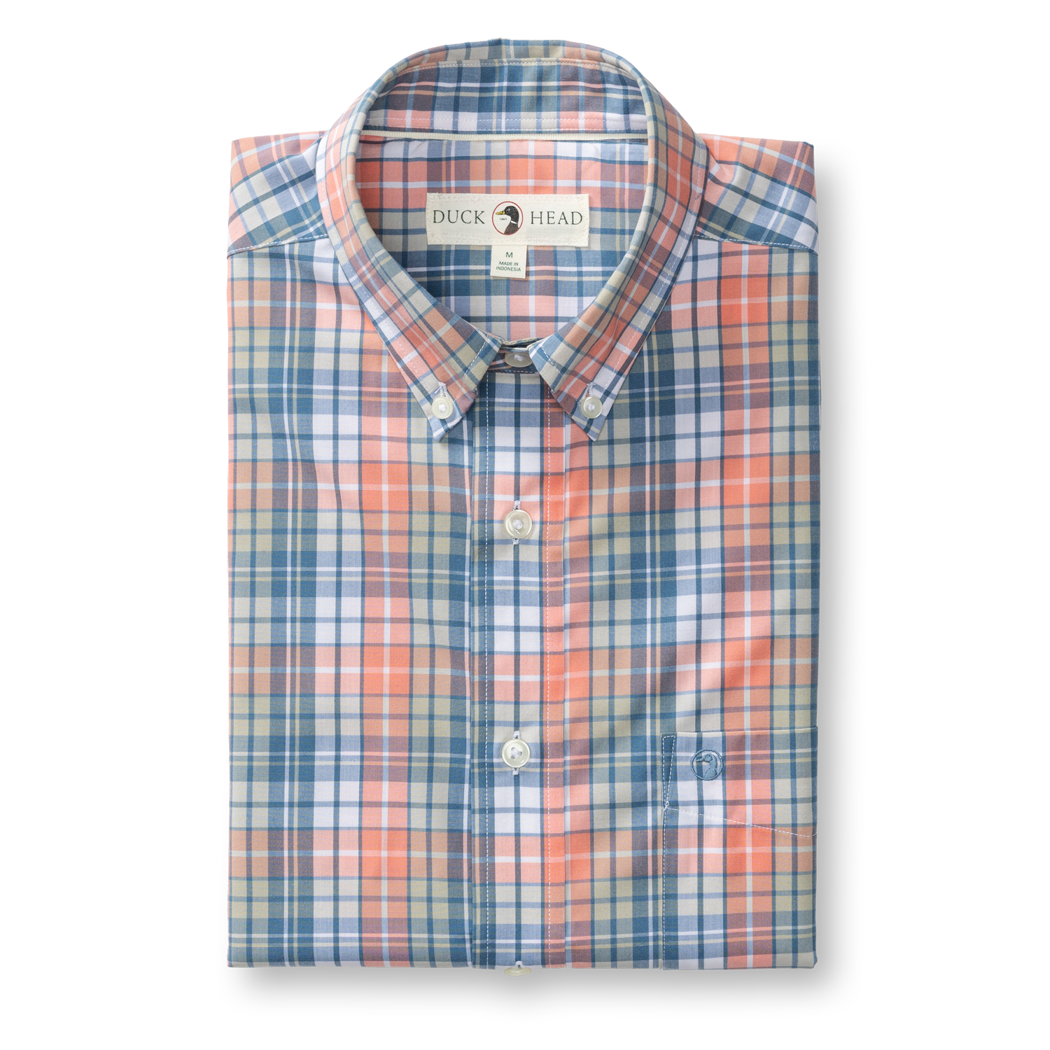 Performance Poplin Sport Shirt - Oakville Plaid - Coral