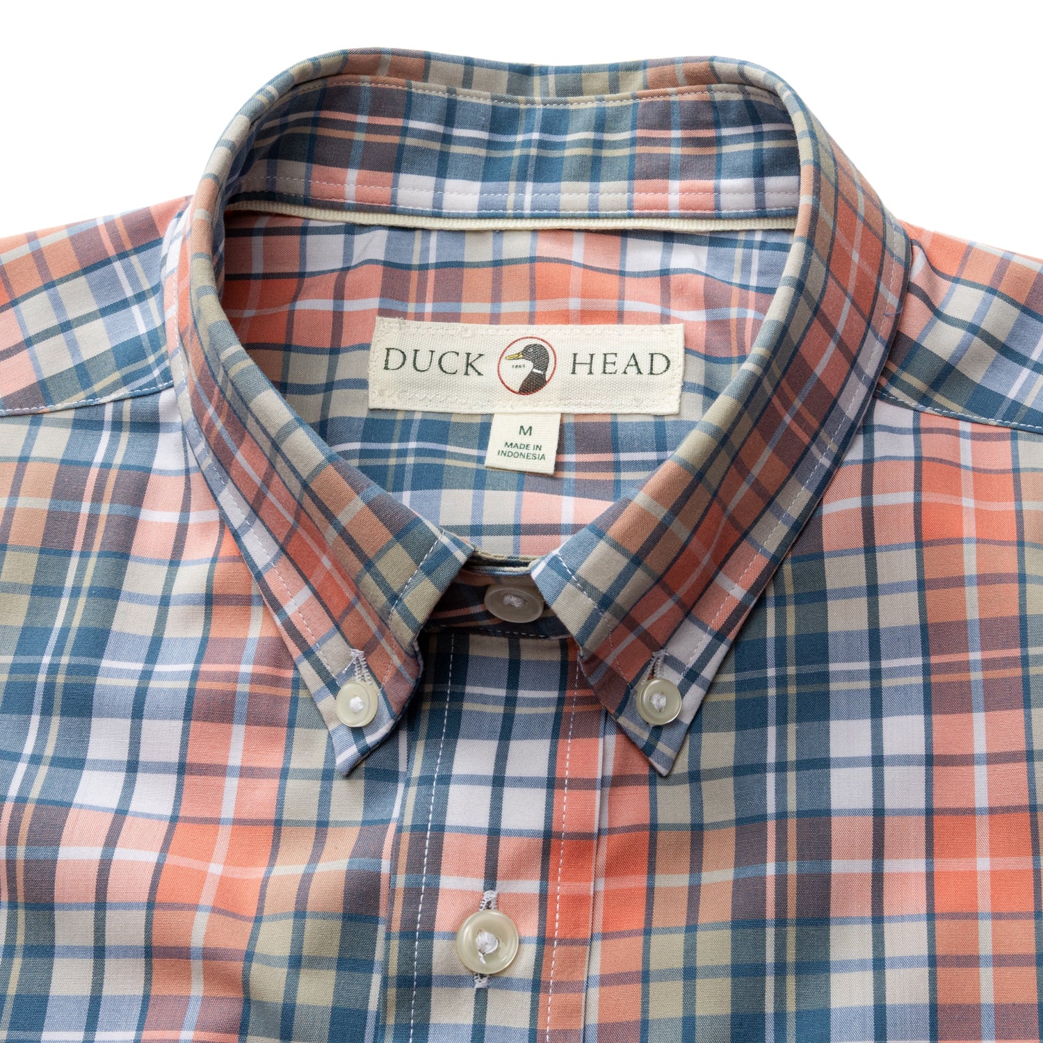 Performance Poplin Sport Shirt - Oakville Plaid - Coral