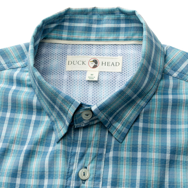 Performance Dobby Guide Shirt - Melrose Plaid - Lake Blue