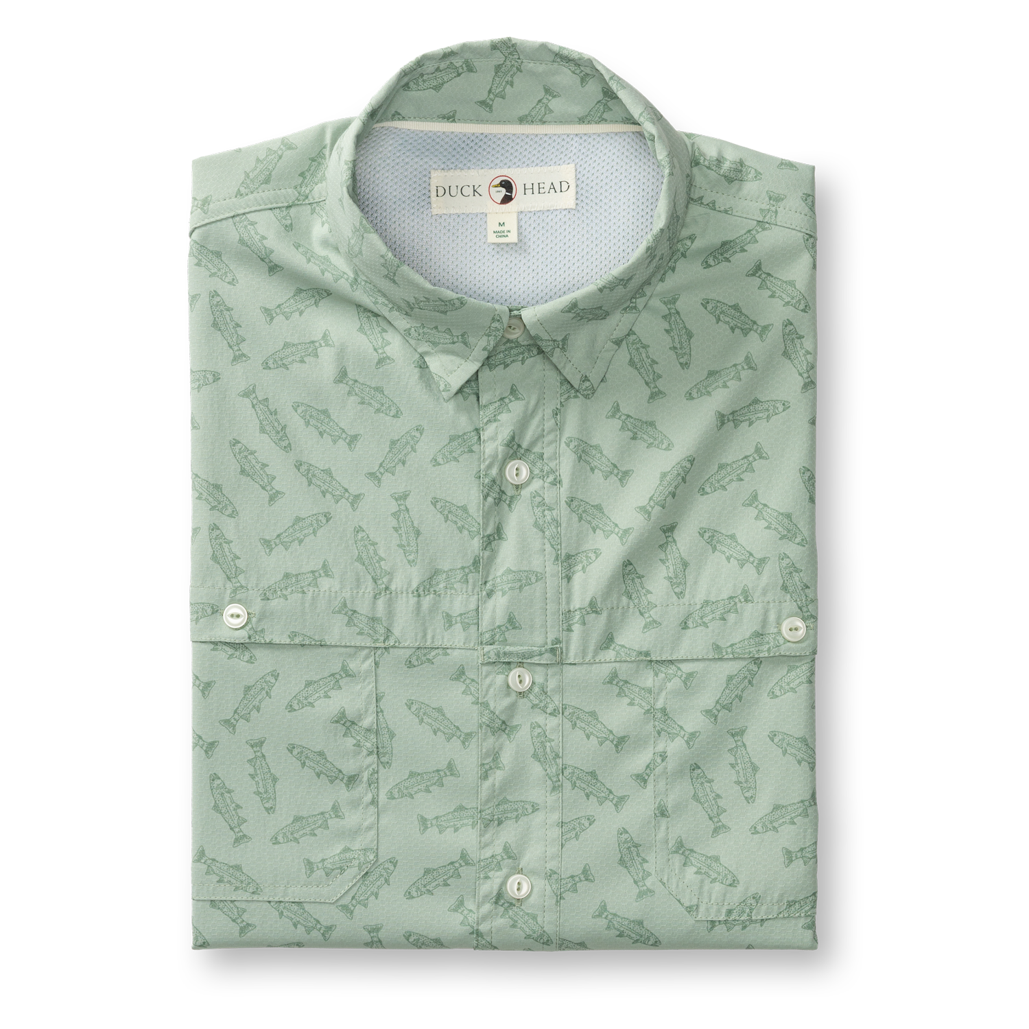Performance Dobby Guide Shirt - Angler Print - Sage