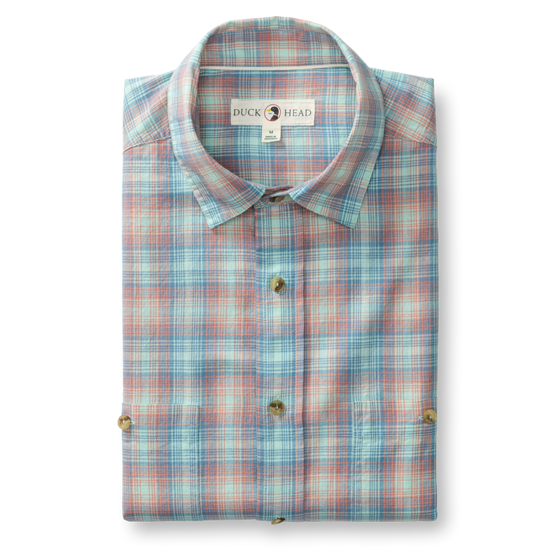 Cotton Slub Sport Shirt - Vernon Plaid - Rosewood