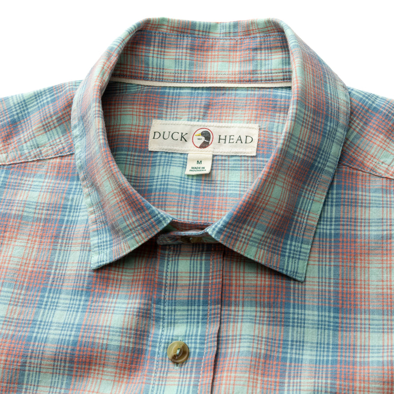 Cotton Slub Sport Shirt - Vernon Plaid - Rosewood