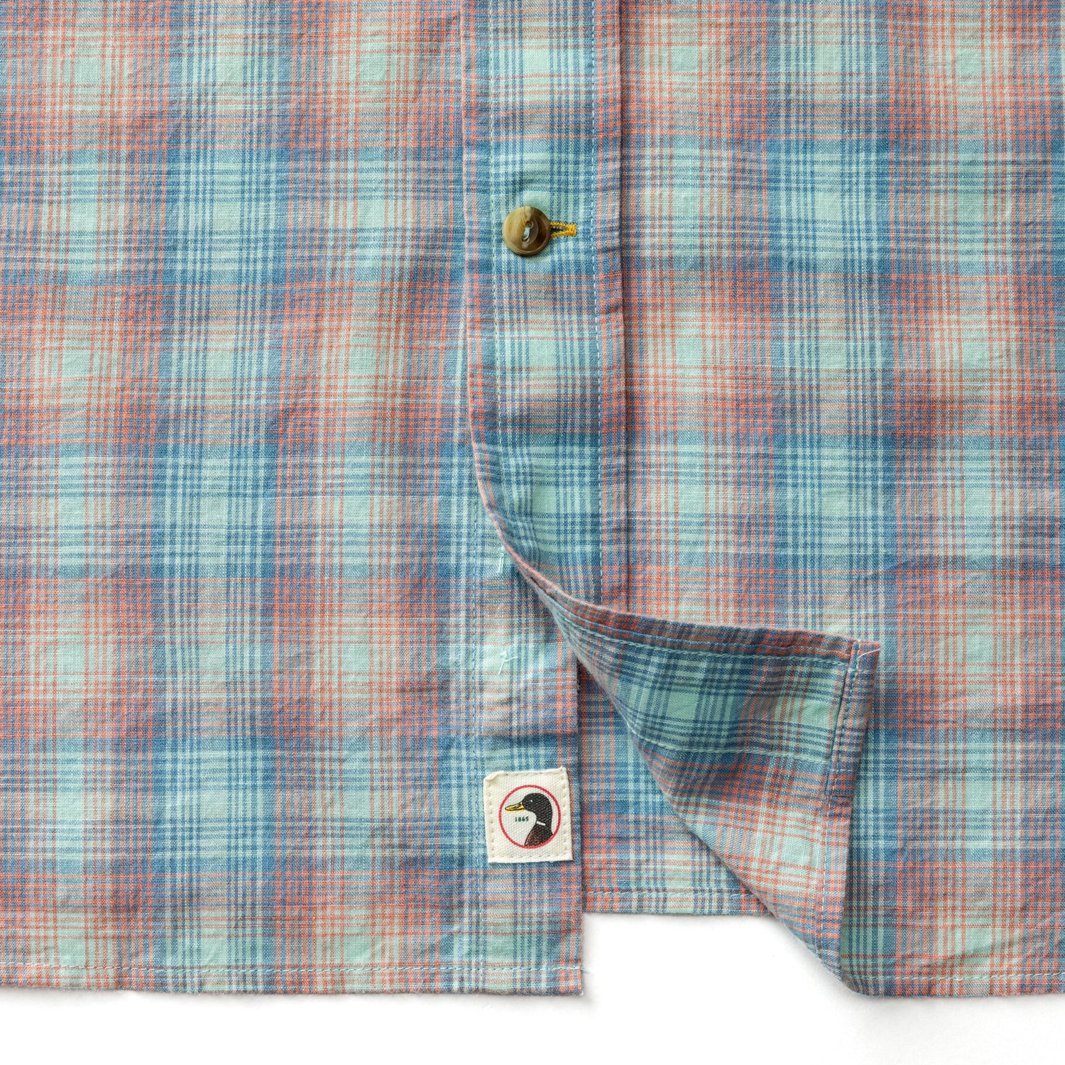 Cotton Slub Sport Shirt - Vernon Plaid - Rosewood