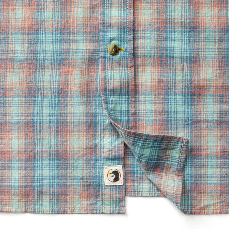 Cotton Slub Sport Shirt - Vernon Plaid - Rosewood