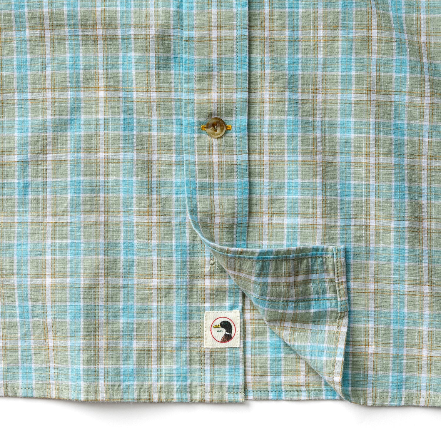 Cotton Slub Sport Shirt - Pryce Plaid - Sage