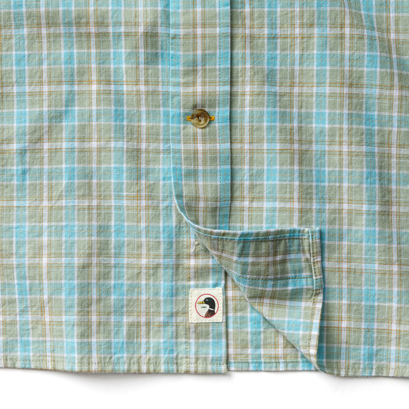 Cotton Slub Sport Shirt - Pryce Plaid - Sage