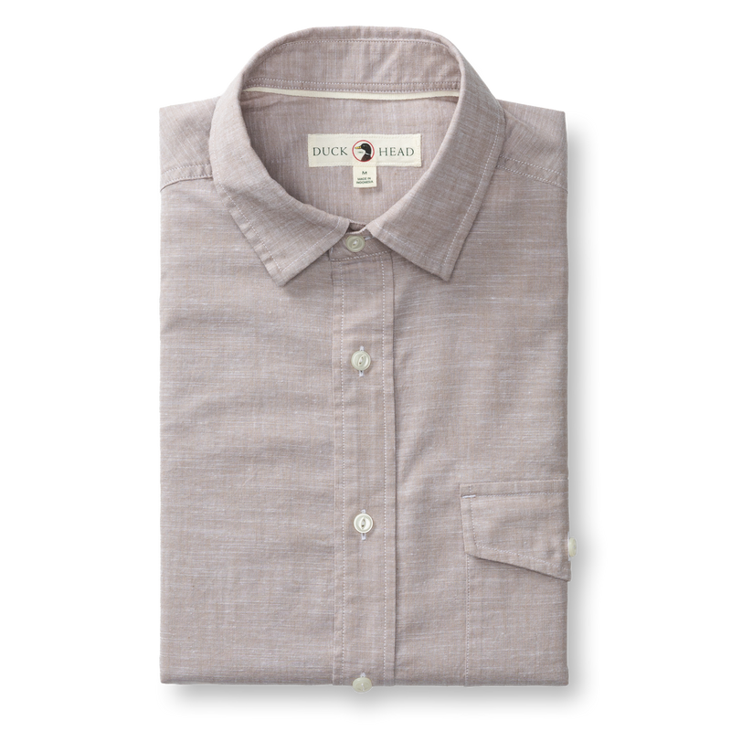 Cotton Chambray Sport Shirt - Verona Solid