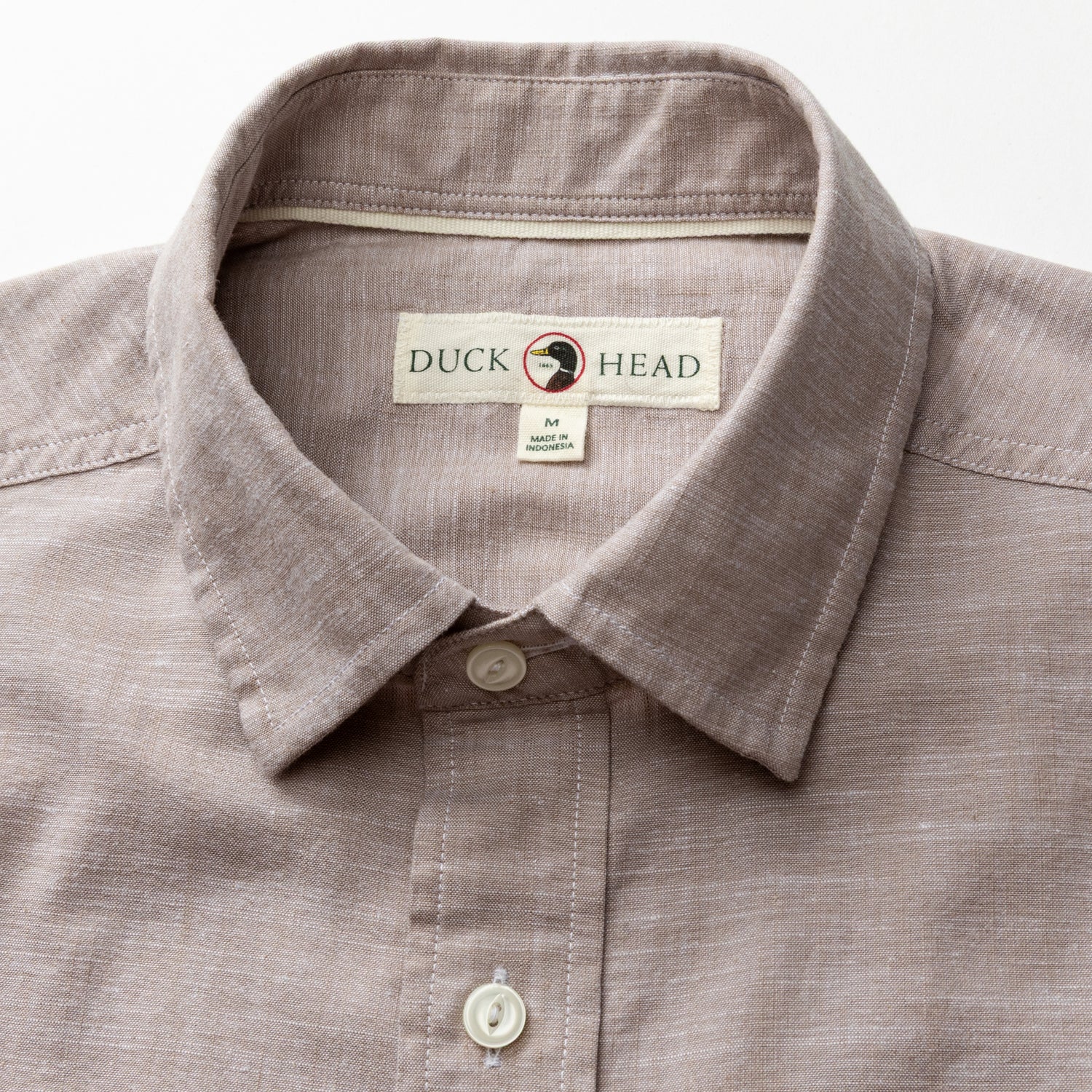 Cotton Chambray Sport Shirt - Verona Solid - Clay