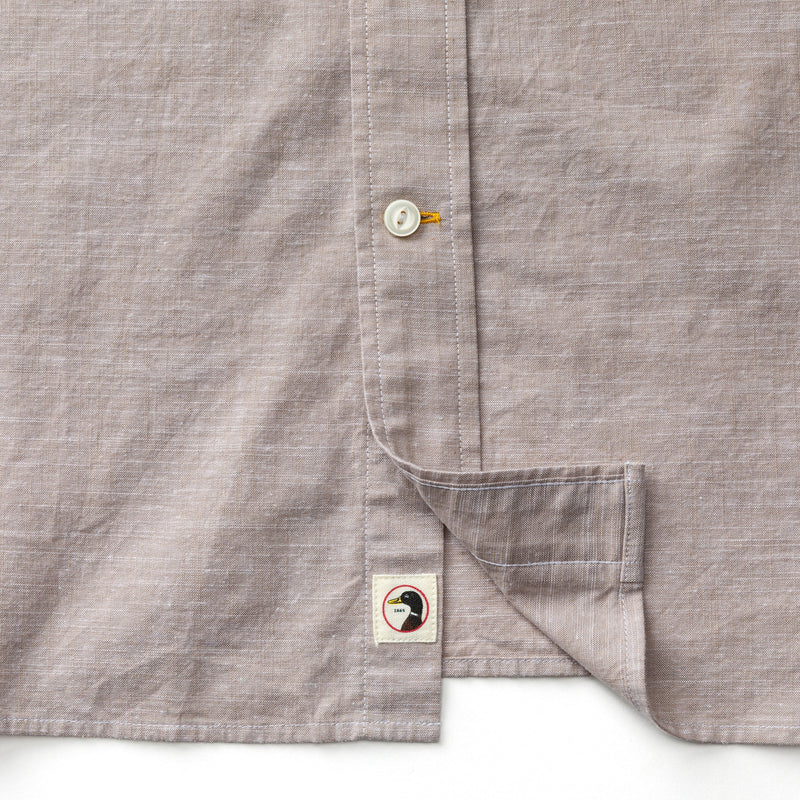 Cotton Chambray Sport Shirt - Verona Solid - Clay