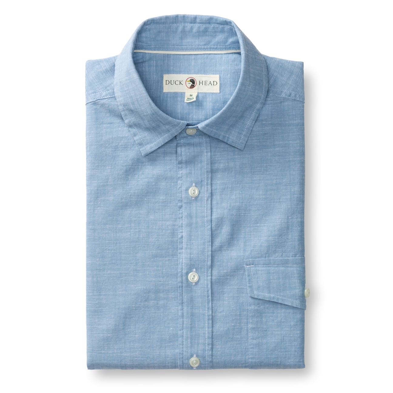 Cotton Chambray Sport Shirt - Verona Solid