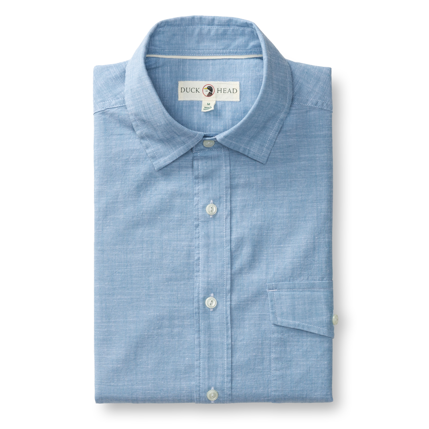 Cotton Chambray Sport Shirt - Verona Solid