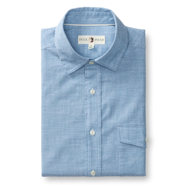 Cotton Chambray Sport Shirt - Verona Solid