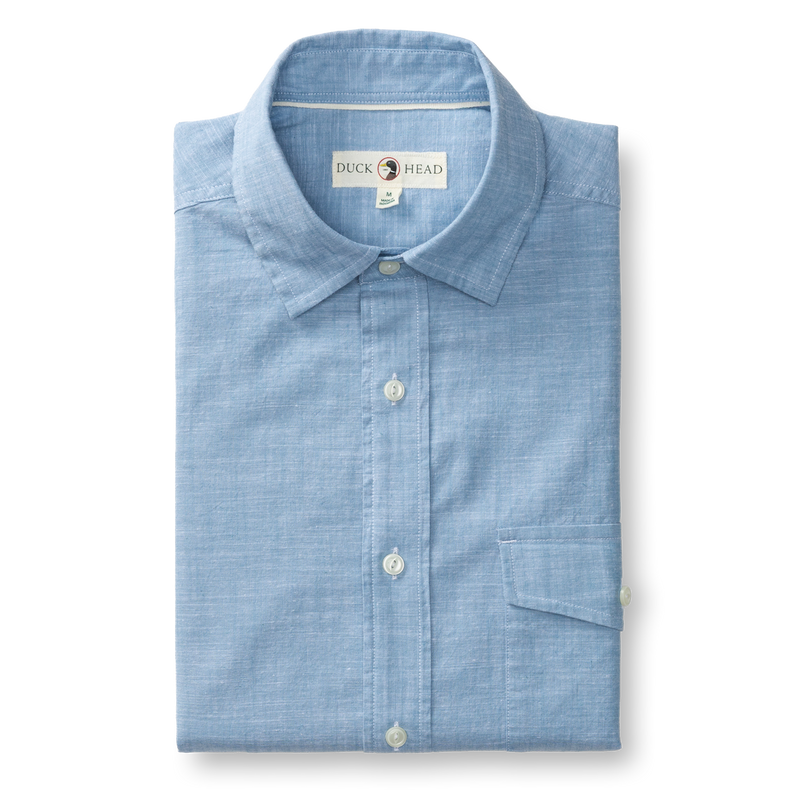 Cotton Chambray Sport Shirt - Verona Solid