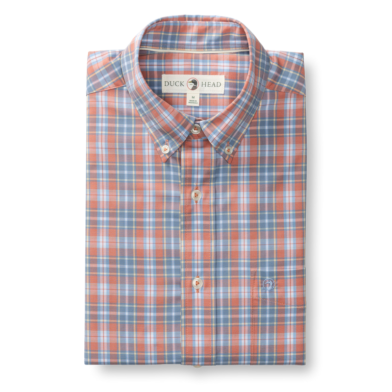Performance Poplin Sport Shirt - Jeffries Plaid - Rosewood