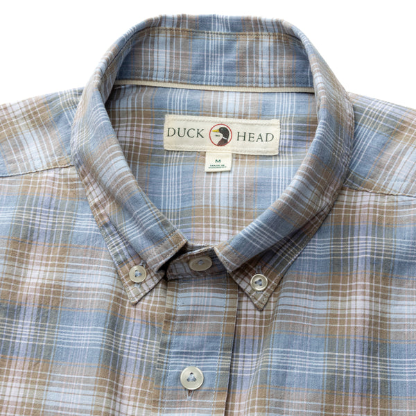 Cotton Slub Sport Shirt - Millbrook Plaid - Sandstone