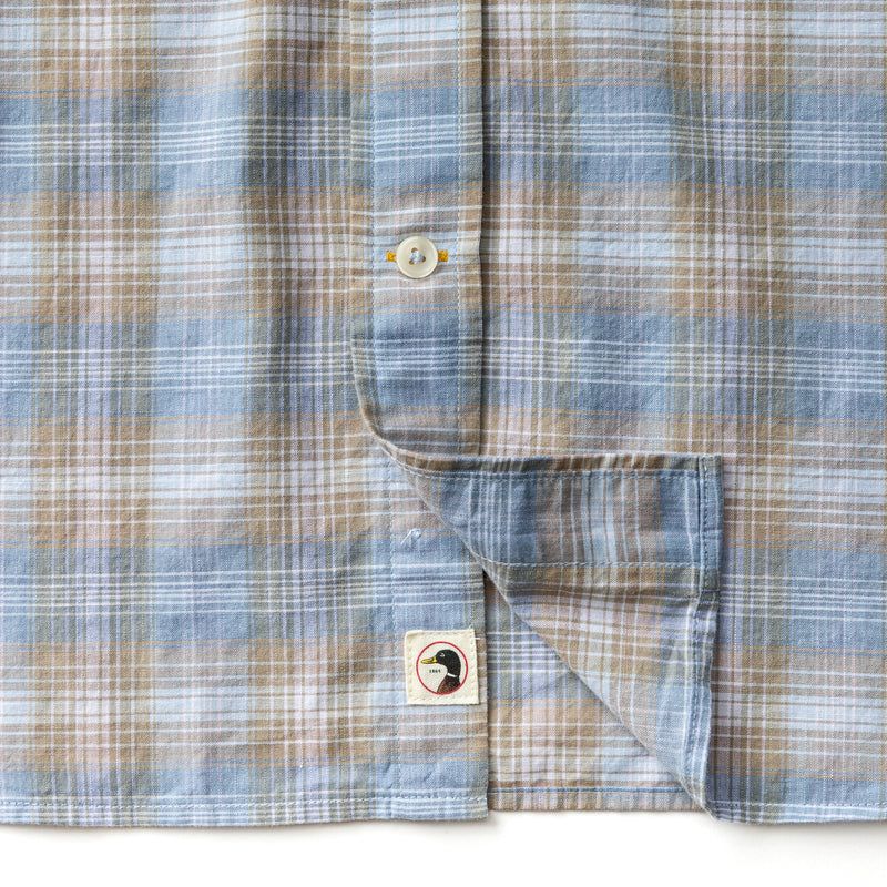Cotton Slub Sport Shirt - Millbrook Plaid - Sandstone
