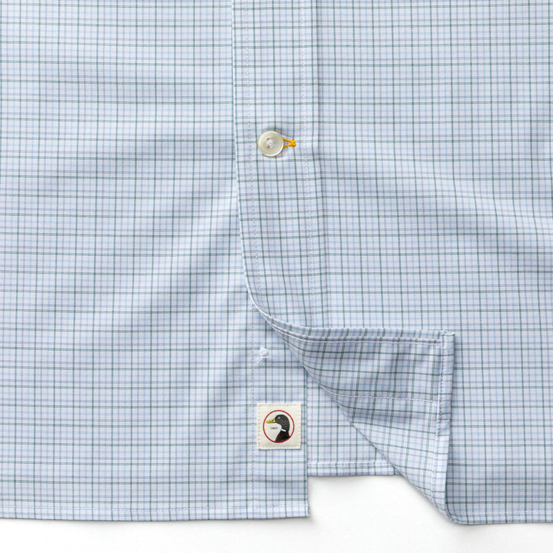 Performance Poplin Sport Shirt - Joiner Plaid - Midnight Teal