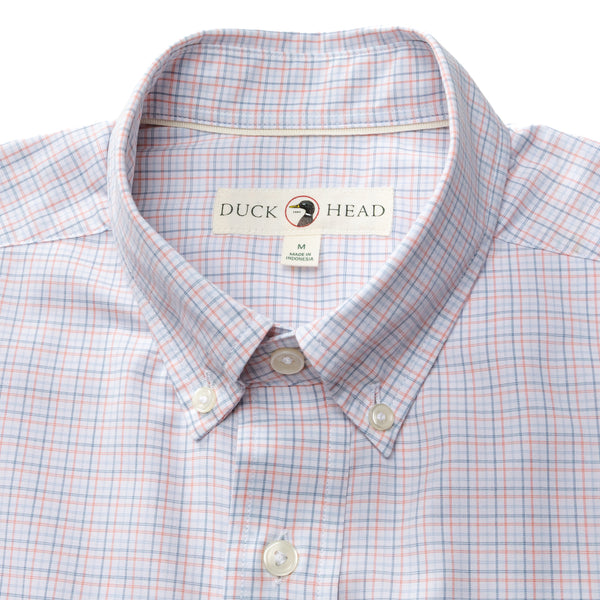 Performance Poplin Sport Shirt - Joiner Plaid - Coral