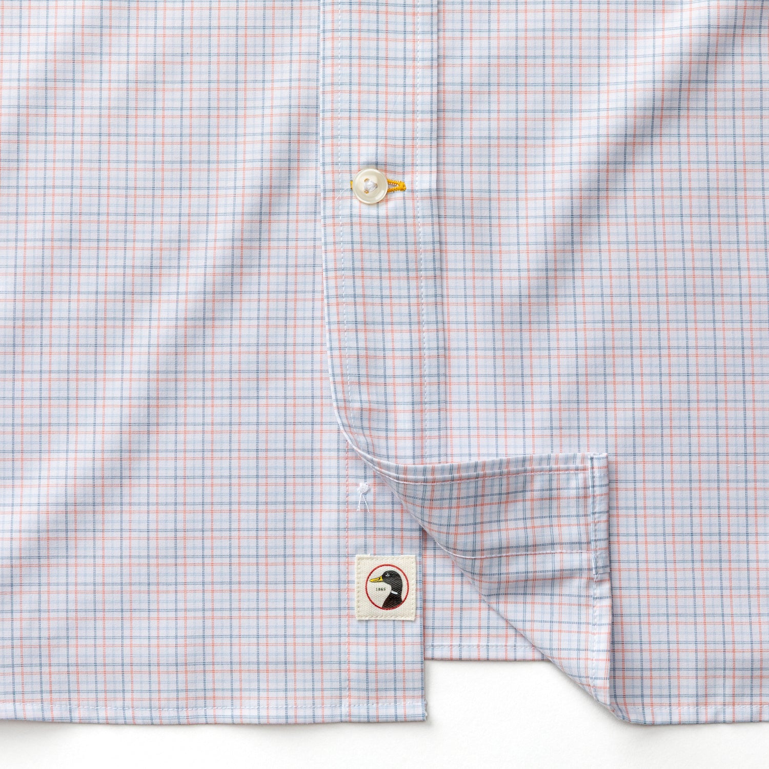 Performance Poplin Sport Shirt - Joiner Plaid - Coral