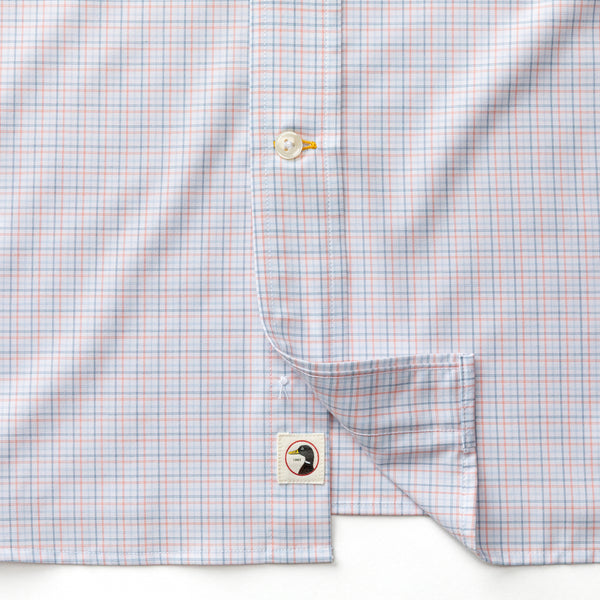 Performance Poplin Sport Shirt - Joiner Plaid - Coral